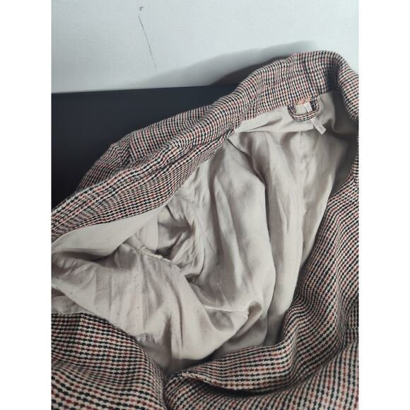Free People Linen Blend Houndstooth Blazer size S - Picture 6 of 12